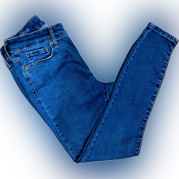 GUC NYDJ SZ 2 blue skinny 5-pocket jeans w/lift & tuck technology/waist 28”-30” - Picture 1 of 4